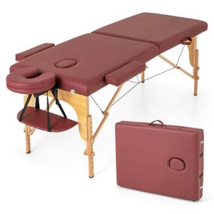 84" Foldable Massage Table with Carrying Bag and Height Adjustable