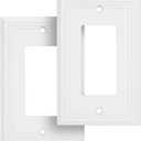 Henne Bery Sunken Pearls Heavy Duty Decorative Wall Plate Switch Plate Outlet Cover (Single Decorator, 2 Pack, White)
