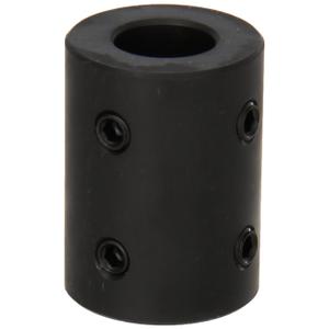 RC-075-4H@90 Black Oxide Plated Mild Steel Rigid Coupling, 3/4" Bore, 1-1/2" Outside Diameter, 2" Length, 5/16"-18 x 3/8" Set Screw
