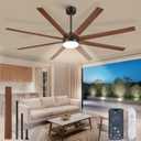 Fanbulous 72 Inch Large Ceiling Fans with Lights, Black Ceiling Fan with Remote Control, Dimmable, 3CCT, Quiet, Modern Ceiling fan For Living Room, Bedroom, Kitchen, Patio, Outdoor