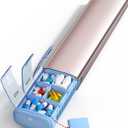 Vaydeer 7 Day Weekly Pill Organizer (Support 2 Times a Day), Metal Travel Pill Case, Large Capacity Daily Cute Pill Box for Supplements, Pills, Vitamins and Medication (Rose Gold)