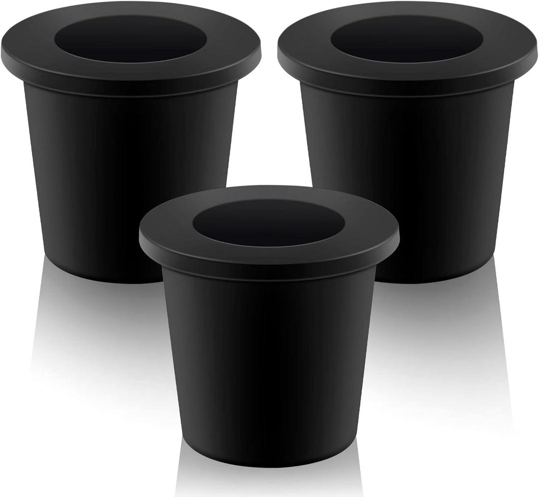 3 Pieces Patio Table Umbrella Hole Ring Insert Umbrella Table Ring Umbrella Cone Wedge for 2.5 Inch Patio Table Hole and 1.5 Inch Umbrella Pole Adapte (Black)