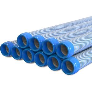 Poolvio Pool Vacuum Hose 33 Feet (10 x 40 Inch), 1.5 Inch Cuffs, Compatible with Most Inground Pool Automatic Cleaners, Blue