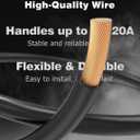 2-Pack 1FT SAE Extension Cord Compatible with NOCO Genius Smart Battery Chargers, 14AWG Heavy Duty SAE Connector Cable, 20A Fuse Waterproof Plug for Motorcycle/ATV/UTV/Auto, Tool-Free