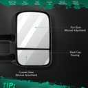 SCITOO Towing Mirrors fit for Chevy for GMC Exterior Accessories Mirrors fit for C1500 C2500 C3500 K1500 K2500 K3500 1988-1998 with Convex Glass Manual Controlling and Telescoping Features, Large