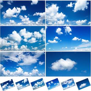 6 Pcs Fluorescent Light Covers for Ceiling Lights with 48 Magnets Decorative Magnetic Light Filters for Classroom Office Kitchen Decoration(Blue Sky)