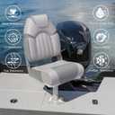 2 Pack High Back Folding Boat Seats Fishing Boat Chair for Bass