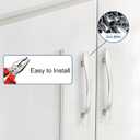 Knobonly 30 Pack Cabinet Handles 3-3/4 inch(96mm) Hole Centers, Shiny Satin Nickel Drawer Pulls, Bridge Design, Zinc Alloy