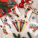 ReliThick 90 Sets Christmas Office Gifts for Christmas Ballpoint Pen with Wish Cards End of Year Gift from Teacher Smile Face with Cap Pen Inspirational Party Favor for Coworkers