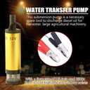 DC 12V Submersible Water Pump, 12V Water Transfer Pump, 8500R/M Mini Water Pump, Small Sump Pump Portable, 12 L/min Oil Water Stainless Steel Pump for Kerosene (12v gold)