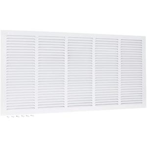 EZ-FLO 30 x 14 Inch (Duct Opening) Return Air Vent Cover for Wall or Ceiling, Solid Steel Return Air Grille, HVAC Vent Cover, White, 61650