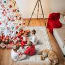 3x5 Living Room Area Rugs: Vintage Washable Non-Slip Rug for Bedroom Dining Room Soft Carpet for Nursery Kitchen Home Office Durable & Easy-Clean Design Perfect for Homes with Cats & Dogs(3x5 Beige)