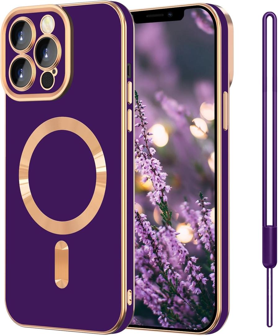 3 x iPhone 11 Pro Max Case, MagSafe Compatible, Purple, Metal, Snap-On