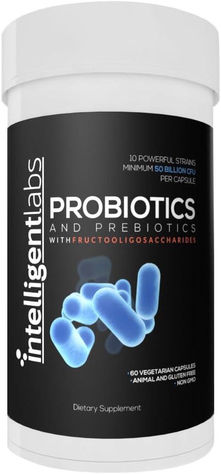 Adult Probiotics & Prebiotics 50B CFU, for Gut Health, 60-day supply, BB: October 22, 2028