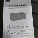 Keter 150 Gallon Resin Large Deck Box Organization and Storage Box for Patio, Outdoor Cushions, Garden Tools, Brown