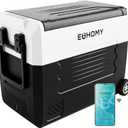 EUHOMY 12 Volt Refrigerator, 58QT(55L) 12V Fridge, Electric Cooler 12/24V DC 100-240V AC -4~68, 12V Freezer Removable Divider, Car Fridge For Camping, RV, Travel, Fishing, Outdoor