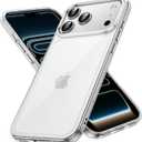 JETech Case for iPhone 17 Pro 6.3-Inch, Non-Yellowing Shockproof Phone Bumper Cover, Anti-Scratch Clear Back (Clear)