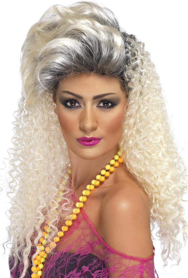 Smiffy's 80s Crimp Wig (Blonde)