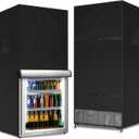 Outdoor Refrigerator Cover Outdoor Dustproof Freezer Covers for Protecting Upright Freezers/Beverage Refrigerator Compact 5-7.5 Cubic Foot Freezer (Black, 23" x 23"x 56")