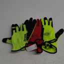 BOSS Men's Task 3-Pack High Performance Synthetic Leather Palm Work Gloves, Abrasion Resistant, , Red, Yellow, L,