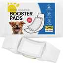 Disposable Dog Diaper Liners Booster Pads for Male & Female Dogs - 100ct | Diaper Inserts fit Most Washable Dog Wraps and Belly Bands,Long