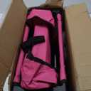 Amnow Collapsible Wagon Cart with Wheels Foldable, Folding Wagons Carts with Silent Universal Wheels, Large Grocery Cart On Wheels, Heavy Duty Utility for Shopping Beach Sports Fishing Camping, Pink