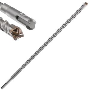 Concrete Drill Bit lengthening 1pcs 5/8" X 18"-16" Cross-Type Double Thread Carbide Material Suitable for Concrete, Brick, Cement Walls, Stone, Extra Long Hammer Drill Bits for Concrete