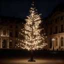 6FT Black Lighted Birch Tree with 1100 Warm LED Lights, Prelit Christmas Tree with Twinkle Lights, Indoor Outdoor LED Birch Tree with Timer & Brightness Control, Christmas Indoor Decoration