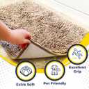 Muddy Mat | Super Absorbent Door Mat Indoor, Microfiber Quick Dry Chenille Entryway Rug, Non-Slip Front Door Mat, Indoor Mats for Entryway, Machine Washable Pet Rug, Beige 24"x96"
