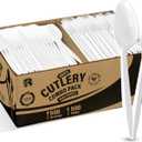 1000 Pcs Plastic Utensils Set - 500 Forks And 500 Spoons - Premium Plastic Forks And Spoons - Medium Weight Silverware Set - Bulk Disposable Cutlery