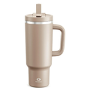 ENCOOL 40 oz Tumbler with Handle and Straw: Stainless Steel Insulated Tumbler Keeps Cold for 24 Hours, Leakproof Travel Cup Fits in Cup Holder and BPA-Free,Raw Umber