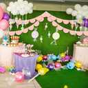 VitalCozy 2 Pcs Felt Peach Color Scallop Pennant Banner 13 feet Party Garland Including Excess Cord Happy Birthday Baby Shower Wedding Nursery Classroom Decorations