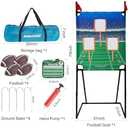 Football Toss Game with 4 Inflatable Balls + 66" Throwing Target - Football Target Practice for Kids + Football Gifts for Boys 8-12 - Carnival Games for Kids + Yard Games for Adults