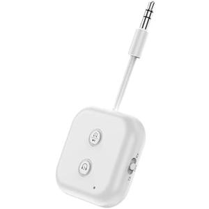 Ultimate Bluetooth 5.3 Wireless Audio Transmitter Receiver up to 2 AirPods/Wireless Headphones - Use with Any 3.5 mm Audio Jack for Airplanes, Gym, TVs, Car/CD-Like Voice Enjoyment and Home Stereo