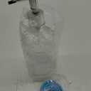 16oz Amber Glass Soap Dispenser with Stainless Steel Pump and Silicone Base for Kitchen and Bathroom (Amber One)