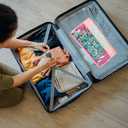 American Mahjong Tile Bag with Zipper,Empty Clear Waterproof Mahjong Bags,Mahjong Accessories and Gifts for Game Lover Gift Travel (Pink)