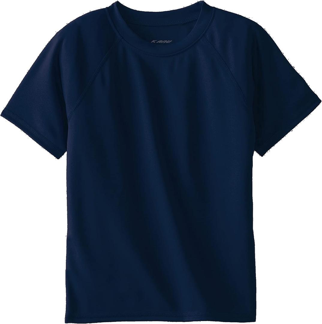 Kanu Surf Boys' Short Sleeve UPF 50+ Rashguard Swim Shirt, XS