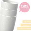 2 x Homienly Kitchen Cups 12 OZ Wheat Straw Drinking GlassesUnbreakable, Lightweight & Reusable Alternative to Plastic Cups,Dishwasher Safe Cups for Kitchen & Outdoor Use (White, 6 PCS)