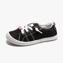 FUNKYMONKEY Girls Canvas Sneakers Lace up Lightweight Casual School Shoes for Toddler/Little Kids / Size 1 Little Kid
