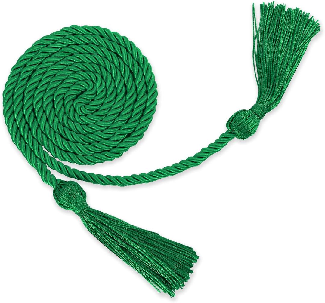 Honor Cords Graduation Cords Green Cords Grad Cords College Graduation Cords Graduation Ropes Cords Graduation Accessories 67" Long Braided Cords for 2026 Graduation Decorations Bachelor Gown