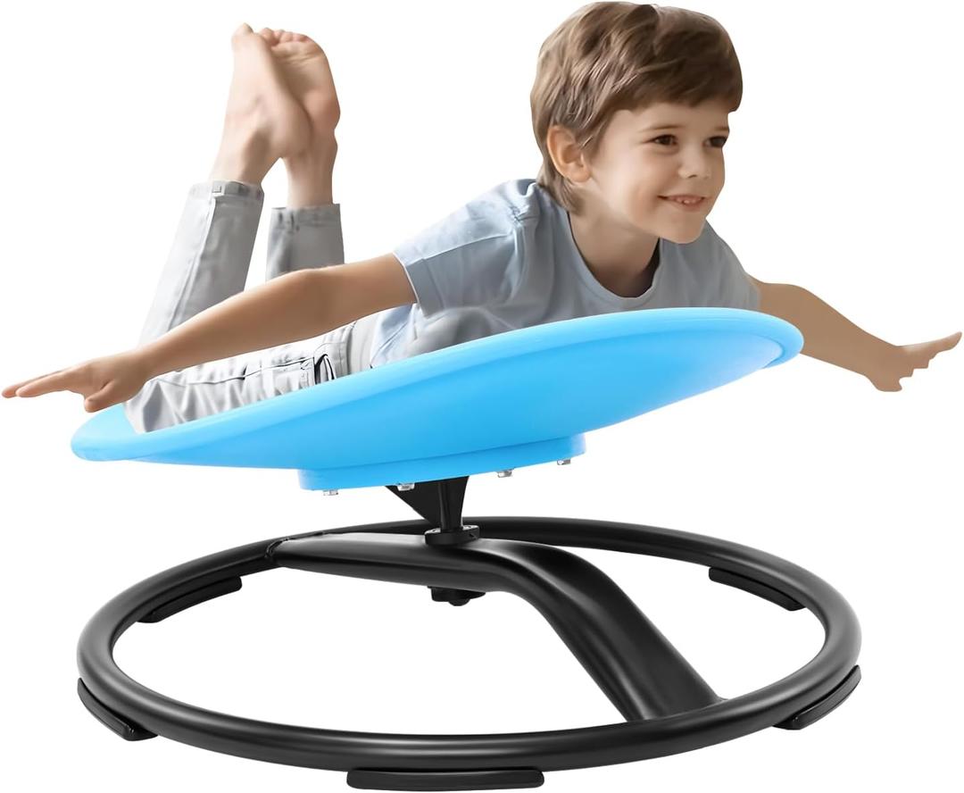 Zhenx Spinning Chair for Autistic Kids (3-18 Years), Sensory Swivel Chair for Teens with ADHD/Autism  2119 Inch 220LBS Weight Capacity Seat  Sit and Spin Calming Toy for Body Balance (Blue)
