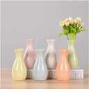 6 - Piece Set of Contemporary Ceramic Vases, for Bouquets, Ideal for Modern Home Decor, Unique Design, Easy to Clean (Teardrop)