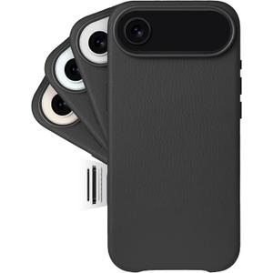 LONLI Classic | Gold-Rated Leather - European Genuine Vele Leather Case for iPhone Air - [Built-in Camera Control and Compatible with Magsafe] - Black