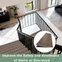 Non Slip Stair Treads for Stair Remodel, 4 Pieces 47x11.8 inch Wood Plastic Composite Stair Treads for Home Decor with 2 inch Square Nose Profile Bullnose Wood Treads Caps (Walnut)