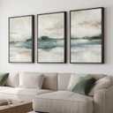 Large Framed Abstract Nature Landscape Wall Art for Living Room, 24x36 In, 24" W x 36" H x 3pcs
