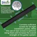 FlowGuard Gutter Guards USA Made Professional DIY 5 Inch Residential 50-Year Aluminum Gutter Cover System - Thermal Thaw Black - 22 Feet by FlexxPoint