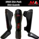 Muay Thai Shin Guards, Shin Pad for Martial Arts, Kick Boxing Leg Instep Protection Pads for Sparring, MMA Kickboxing Taekwondo Professional Training Equipment Gear (Medium)