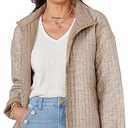 Democracy Womens Women's Long Sleeve Quilted Jacket, Size Medium
