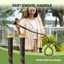 Giraffe Tools Garden Hose 25FT 1/2 Lightweight Flexible Water Hoses Burst 600 psi with 9 Spray Function Nozzle Heavy Duty Hose