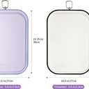 Plastic Cutting Board,Large Cutting Board Dishwasher Safe,Chopping Boards with Non-slip Feet and Juice Grooves,BPA Free,Non-Porous,Rotating Steel Ring Handle,(PURPLE, 15.35"x10.6")